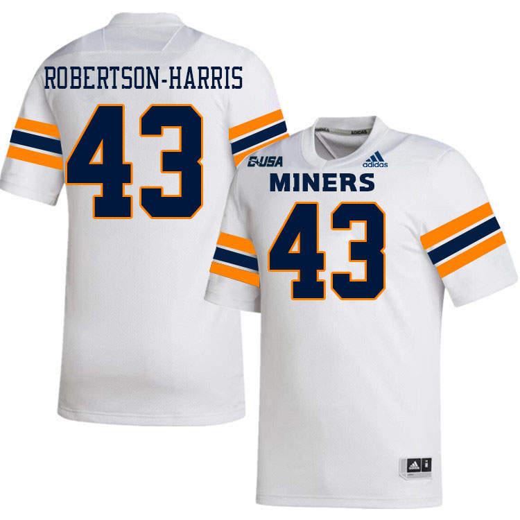 Roy Robertson-Harris UTEP Jersey,UTEP Miners #43 Roy Robertson-Harris College Football Jersey-White